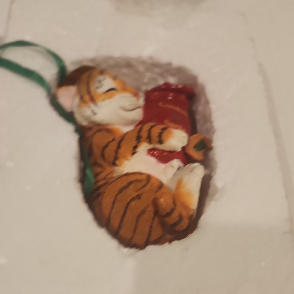 Danbury Mint Tiger Christmas Ornament